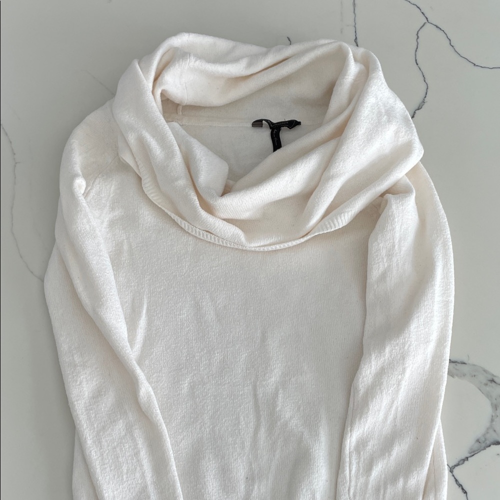 BCBGMaxAzria Cream Cowl Neck Sweater